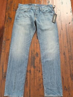 7 For All Mankind The Straight Tapered Straight Leg Jeans Size 31 New
